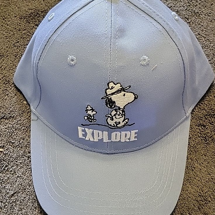 Peanuts Snoopy & Woodstock Explore Hat Adjustable Peanuts Snoopy Woodstock, Snoopy Woodstock, Snoopy And Woodstock, Peanuts Snoopy, Woodstock, Christmas List, Trucker Hat, Peanut, Baseball Hats