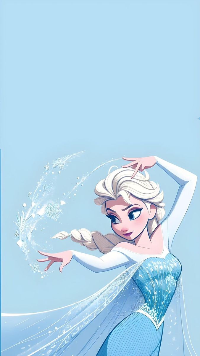 an image of a frozen princess with her arms outstretched