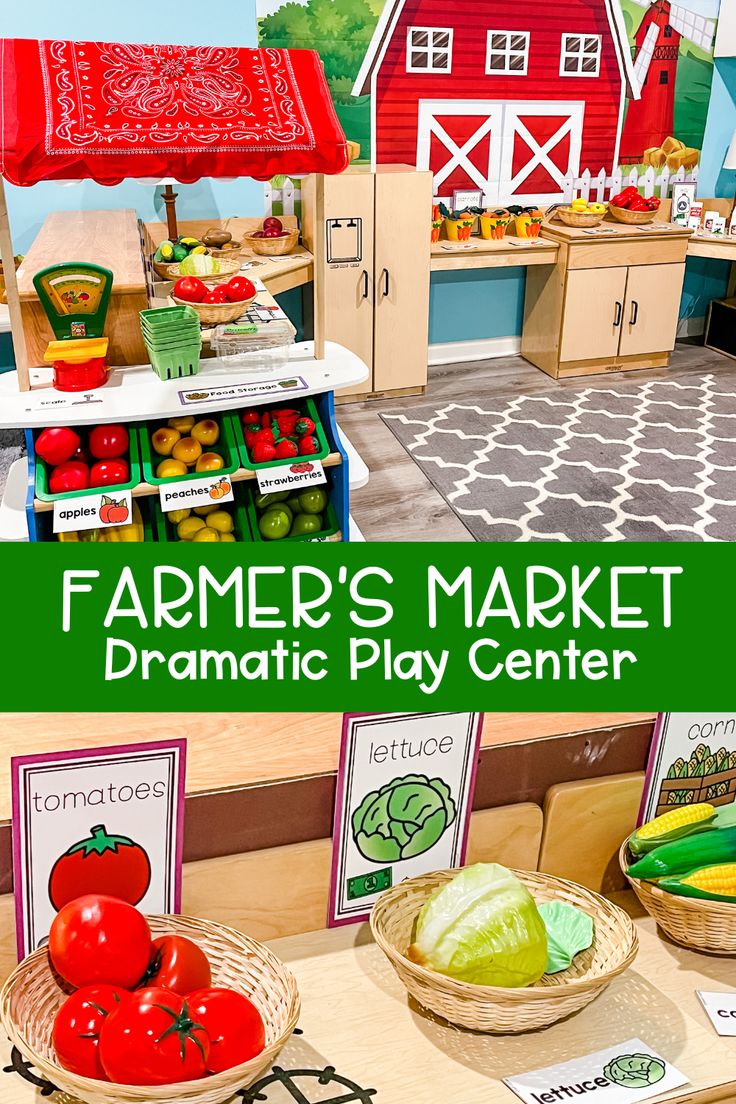 farmer's market dramatic play center for kids