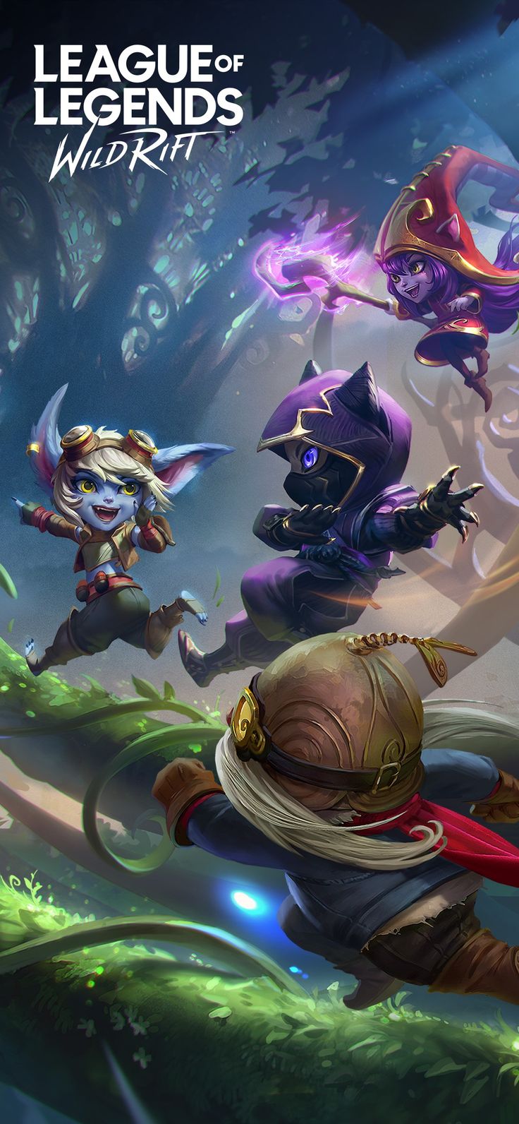 the league of legend's wild art is featured in this image, and it appears to be an illustration