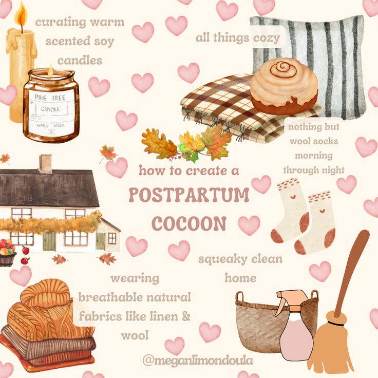 a collage of various items that include candles, pillows and other things to describe