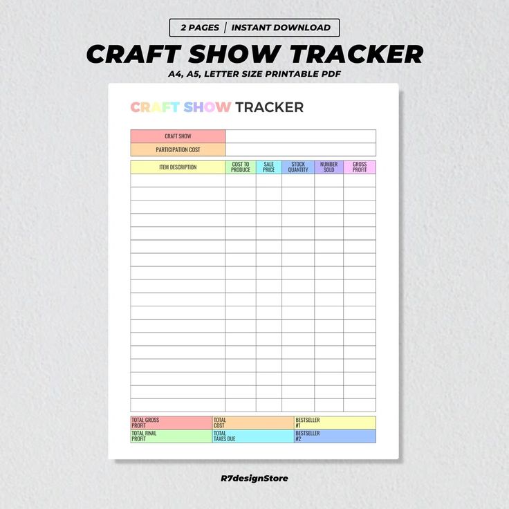 a craft show tracker is shown with the text craft show tracker on top of it