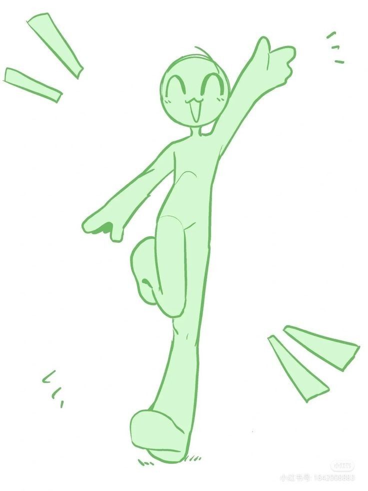 a drawing of an alien with arms and legs spread out in front of the camera