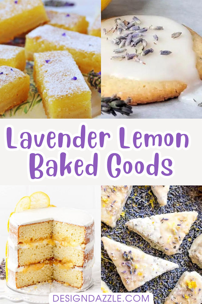 Lemon and Lavender Cake Bar Desserts Lemon Lavender Cupcakes, Lavender Dessert Recipes, Lemon Lavender Cake, Lavender Lemon Bars, Lavender Baking, Desserts Party Ideas, Lavender Dessert, Stuff To Bake, Lavender Cupcakes