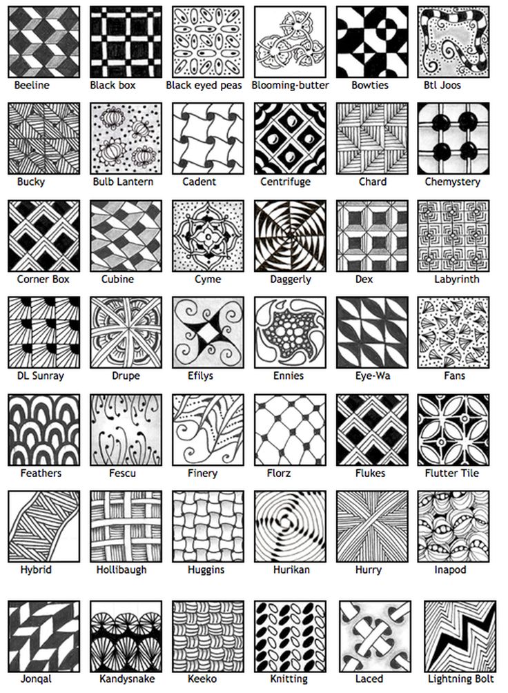 an image of different patterns in black and white