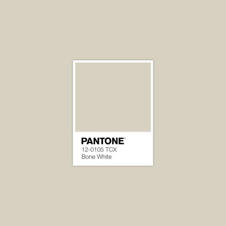 the pantone color is shown in white on a beige background with black and white lettering