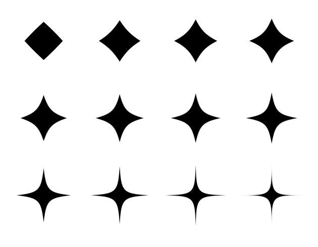 an abstract black and white background with squares, dots and stars in the center on a white background