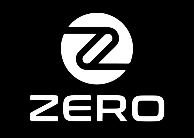 the zero logo on a black background