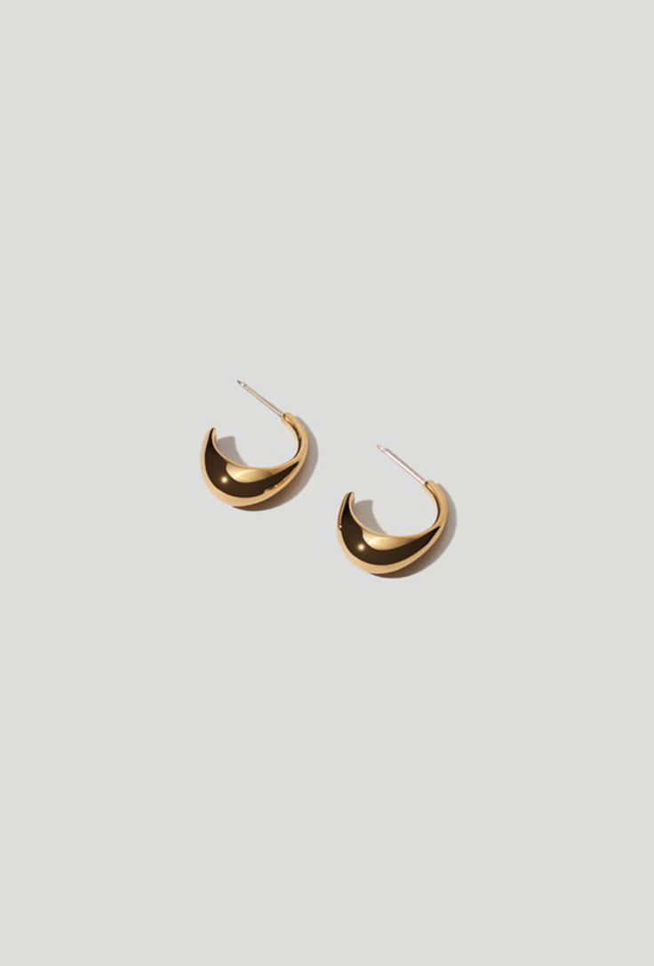 Inez Hoops Gold Modern Semi-circle Earrings For Everyday, Modern Yellow Gold Wrap Earrings, Modern Crescent Hoop Earrings For Everyday, Modern Semi-circle Earrings For Everyday Wear, Modern Yellow Gold Small Hoop Wrap Earrings, Modern Hoop Earrings For Everyday Elegance, Modern Small Hoop Pierced Earrings, Modern Pierced Hoop Wrap Earrings, Modern Hoop Wrap Earrings