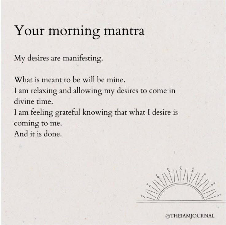 a poem written in black and white with the words'your morning mandra '