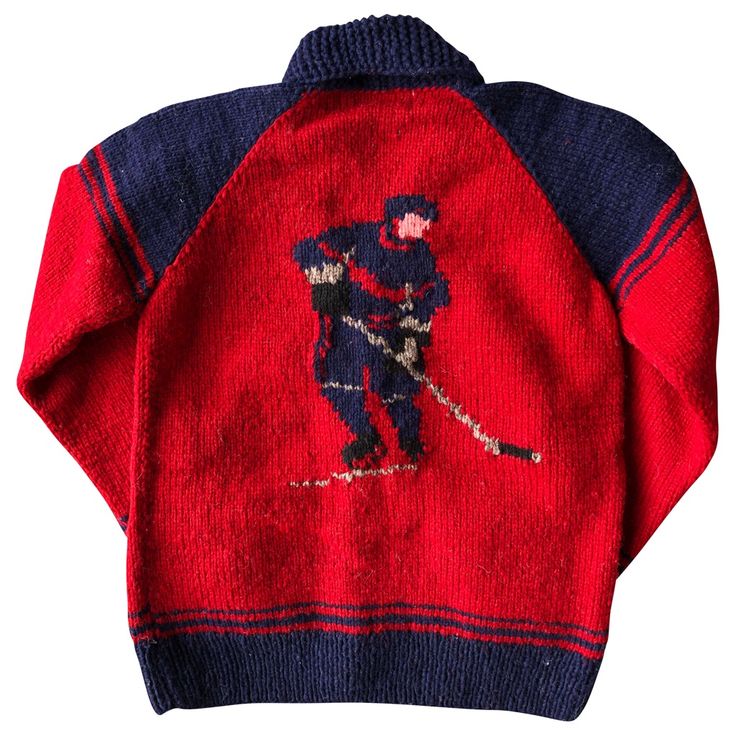 Tired Of Telling People How Much You Love Hockey? Show Up And Stand Out In This Ultra Kitschy, Super Campy Hand Knitted Wool Hockey Sweater! Club Card Sweater, Mint Green Cardigan, Hockey Sweater, Knits Sweaters, Pull Vintage, Oversized Sweater Cardigan, Vintage Pullover, Style Sweaters, New Sweater