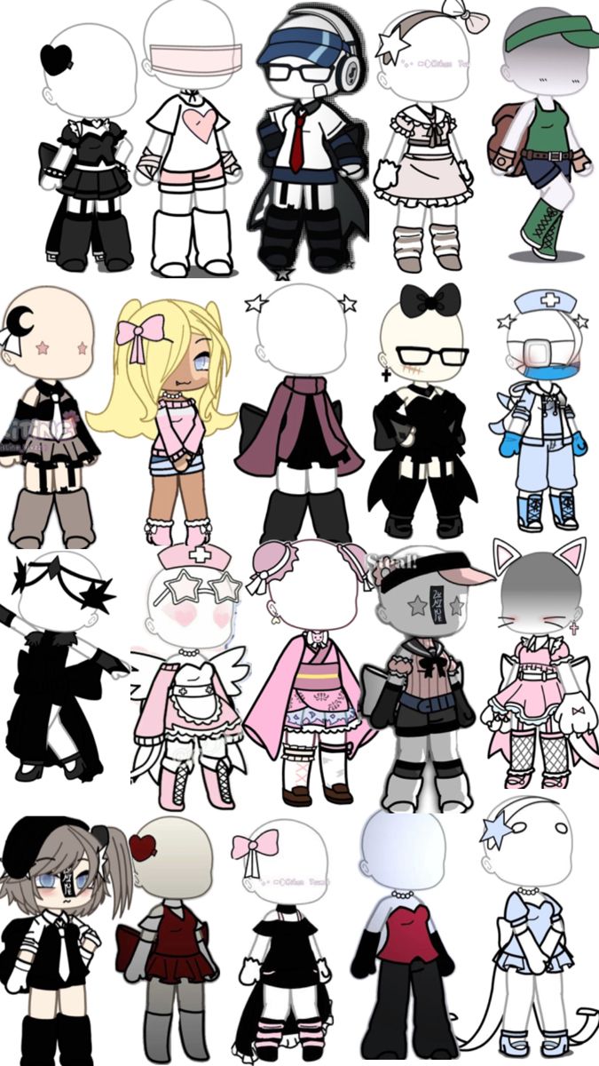 the paper dolls are all different colors and sizes