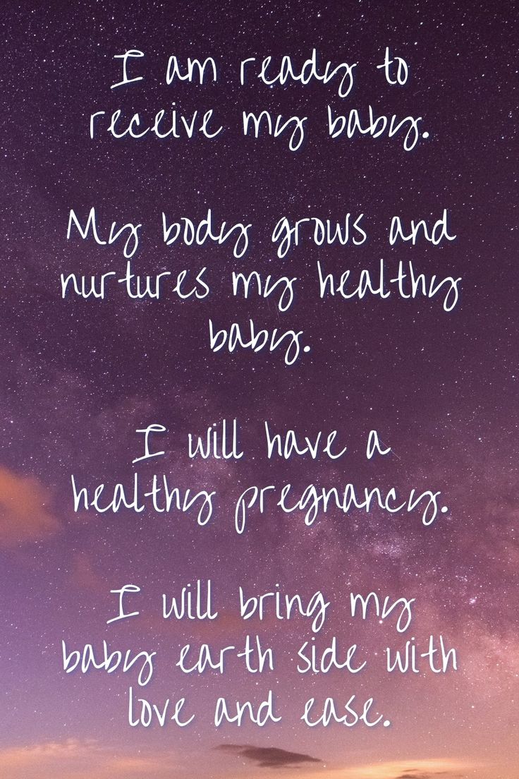 an image with the words i am ready to receive my baby, and nurtures my health