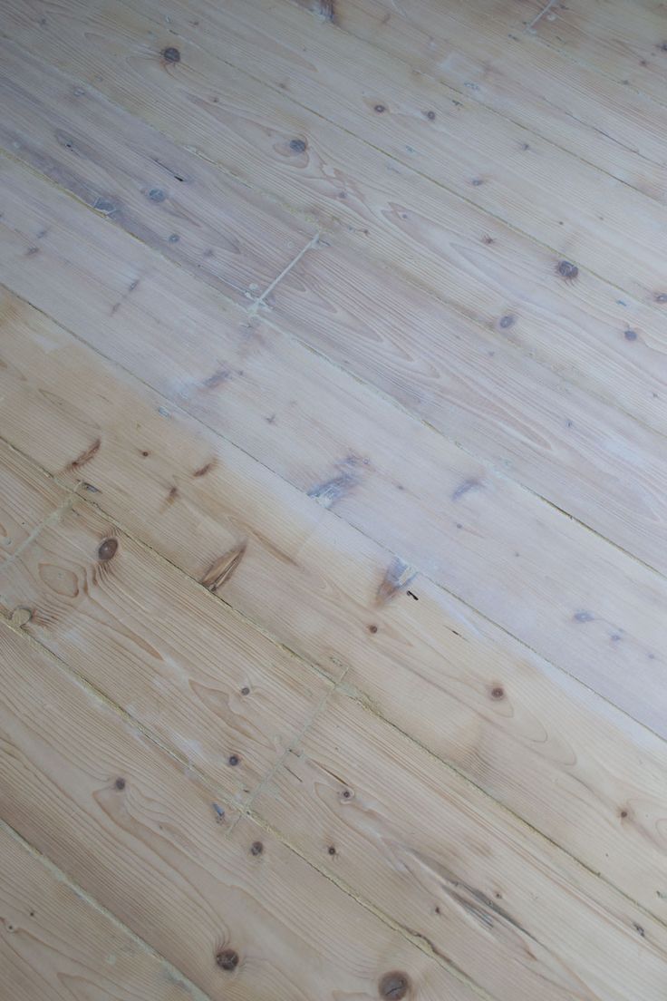 the wood floor has been stripped off and is ready to be used as a table top