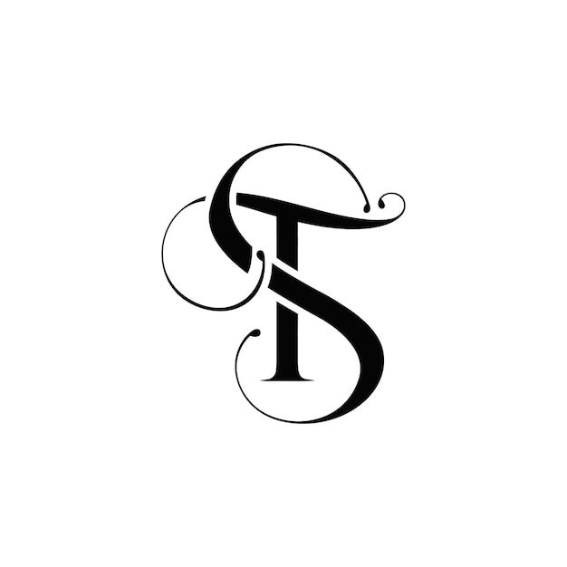 the letter s is made up of swirls and curls in black on a white background