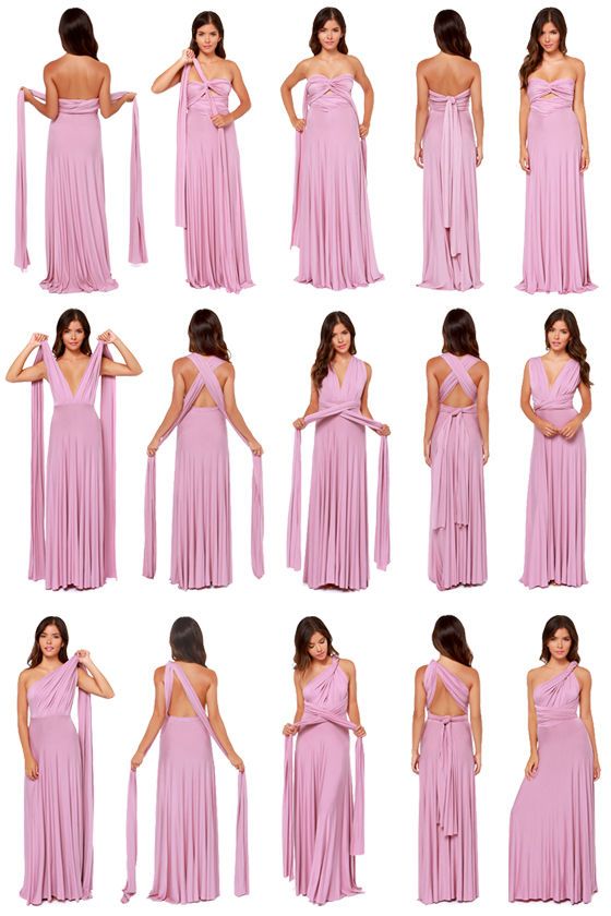 a woman in a long pink dress poses for different angles and poses with her hands on her hips