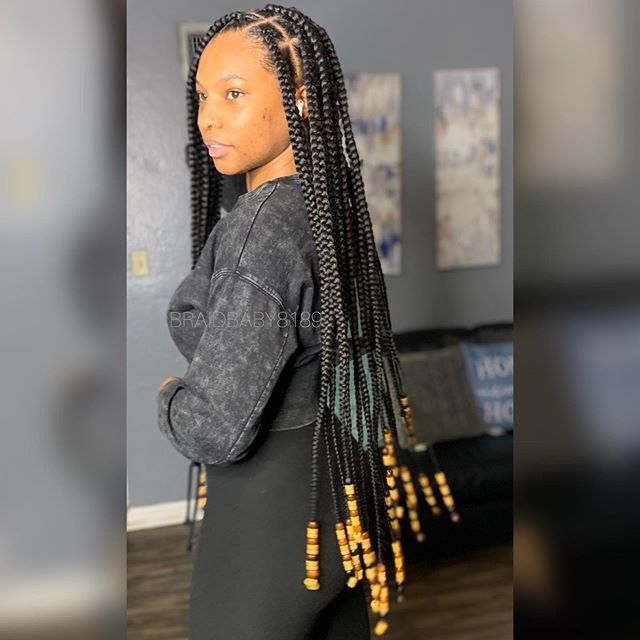 Big Braids Hairstyles, Jumbo Knotless, Protective Style Braids, Black Women Braids, Large Box Braids, Braids Boxbraids, Knotless Box Braids, Big Box Braids Hairstyles, African Hair Braiding Styles