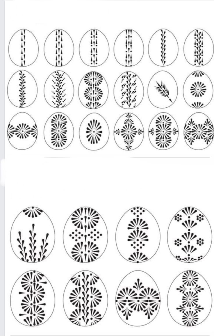 an image of different circular designs in the shape of flowers and leaves on white paper