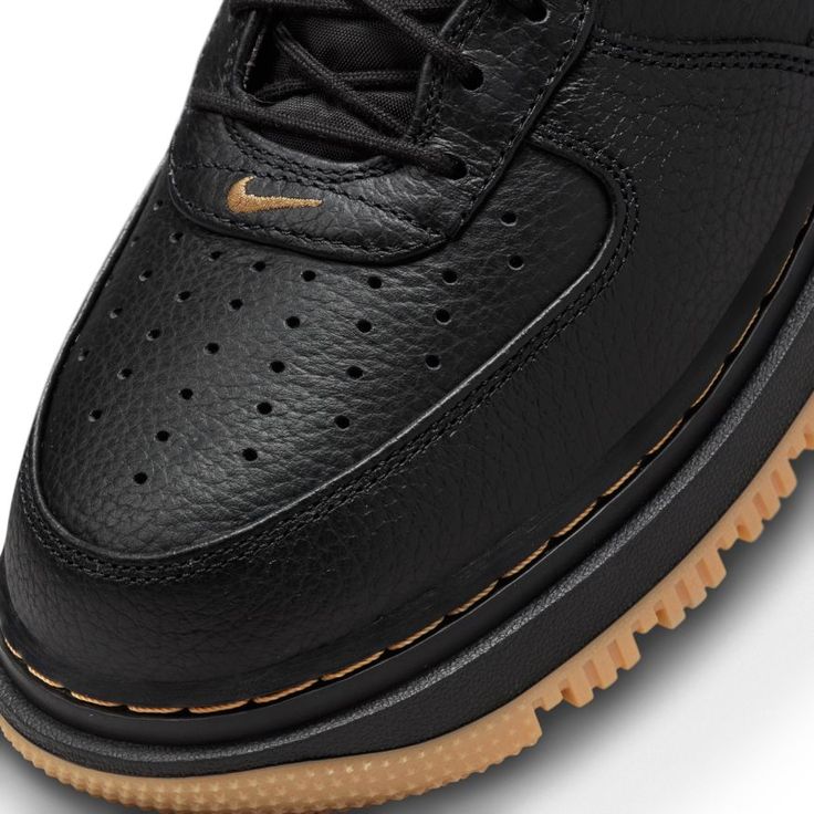 Men's Nike Air Force 1 LUXE Style # DB4109-001 Color : Black Nike Air Force 1 Luxe, City Boots, Luxe Style, City Vibe, Philippe Model, Black Gums, Nike Air Force 1 Low, Mens Nike Air, Nike Air Max 95