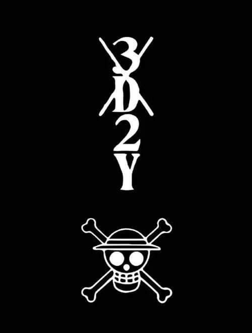 a skull and crossbones with the number two in white on a black background