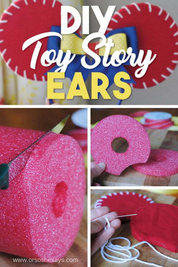 this is an easy to make diy toy story ear project for kids and adults