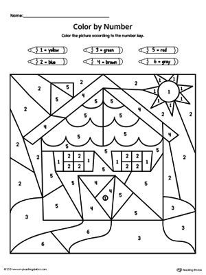 the color by number worksheet for numbers 1 to 10 with pictures on it