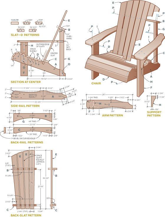 the plans for a wooden adicker chair