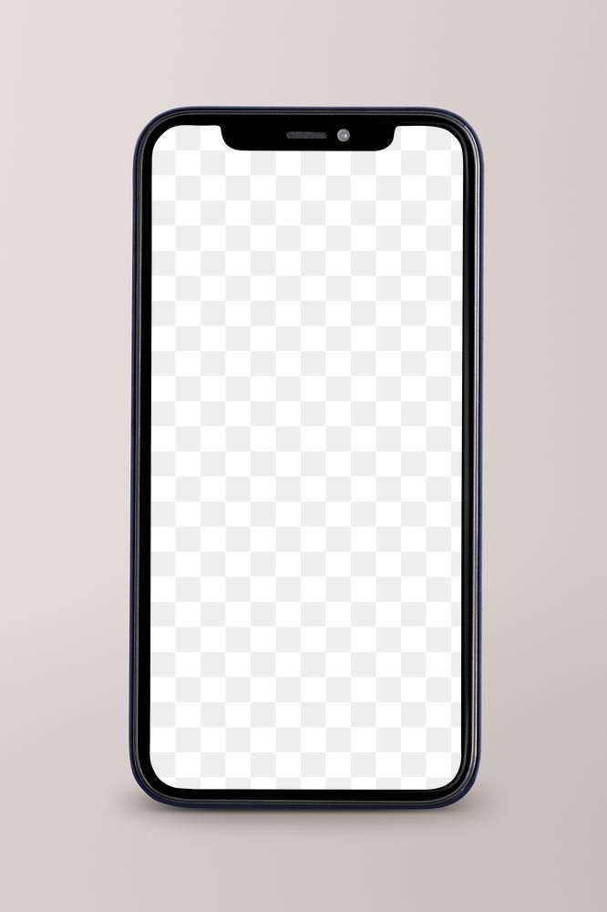 an iphone with a blank screen on it