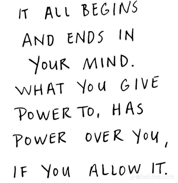 a black and white drawing with the words, it all begins and ends in your mind what you give power to, has power over you, if you