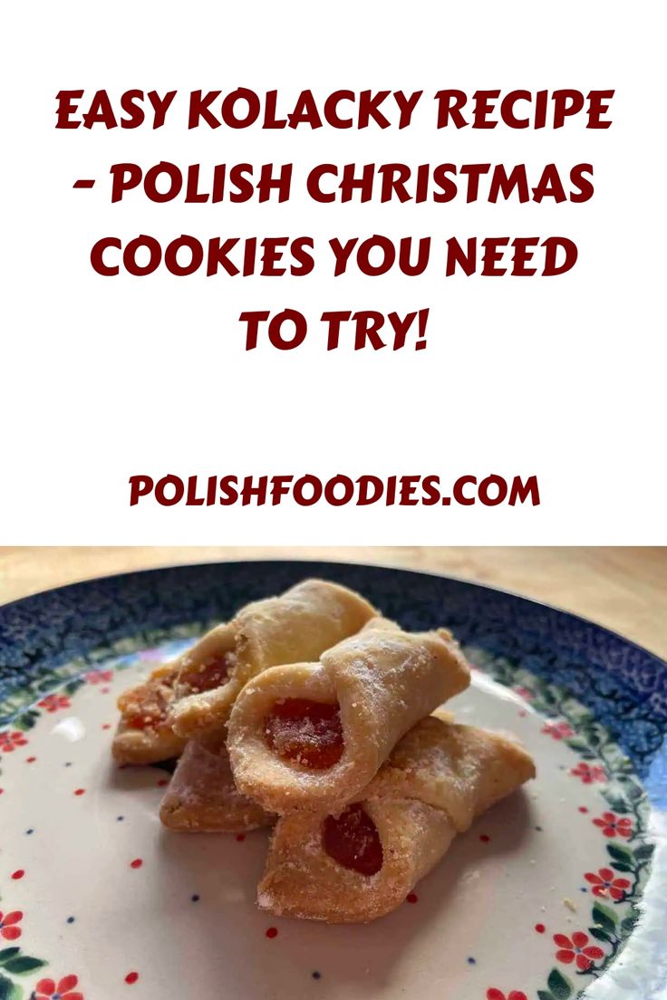 Easy Kolacky Recipe, Kolacky Recipe, Polish Christmas Cookies, Kolacky Cookies, Polish Cookies, Polish Desserts, Christmas Cookbook, Pork Soup, Polish Christmas