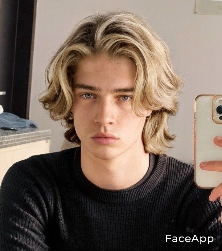 Magnus Chase Face Claim, Male Long Blonde Hair, Teen Boy Long Hairstyles, Blonde Teen Boy, Haircuts For Teens, Teen Hair, Aesthetic Man, Men Blonde Hair, Book Reference