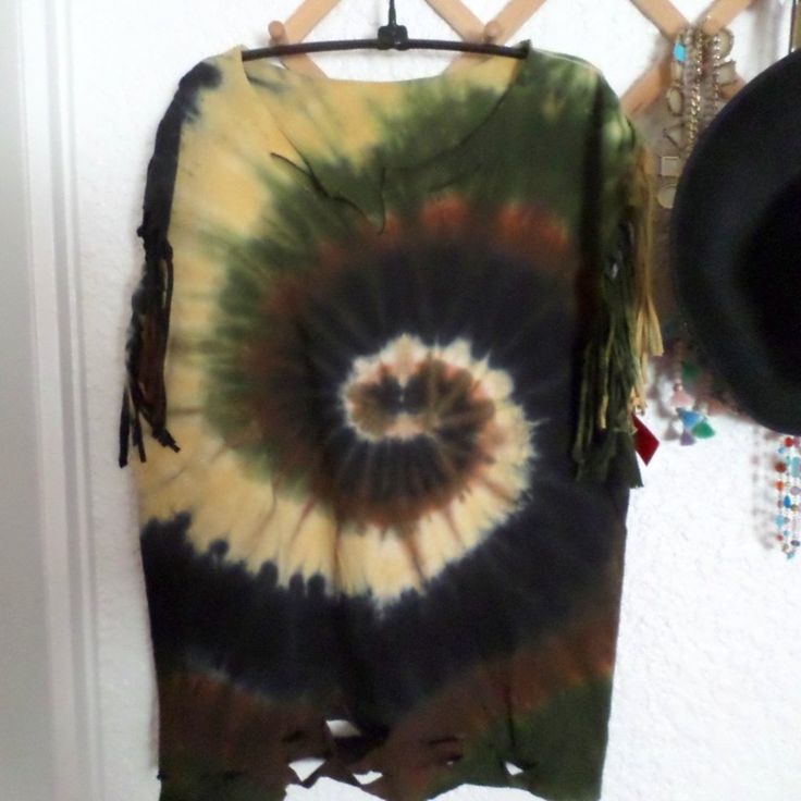 One Of A Kind Tie Dye Distressed Top 100% Cotton New With Tags Available In Oversized L Length 27" Underarm Across 21" Yellow Bohemian T-shirt For Summer, Bohemian Yellow T-shirt For Summer, Yellow Hippie Cotton Top, Oversized Green Bohemian Top, Yellow Casual Festival Blouse, Casual Yellow Festival Blouse, Casual Yellow Blouse For Festival, Hippie Yellow Beach Tops, Girl Scout Shirts