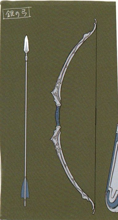 two drawings of arrows and spears with writing on them