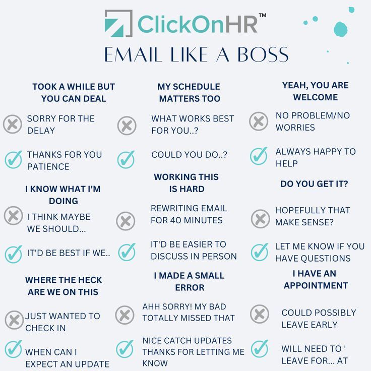 an info sheet with the words email like a boss and what to do when you're