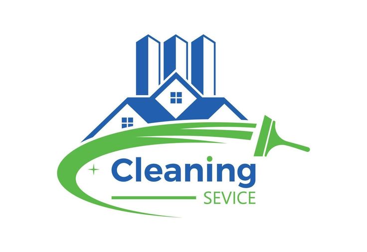 the cleaning service logo is clean and ready to use