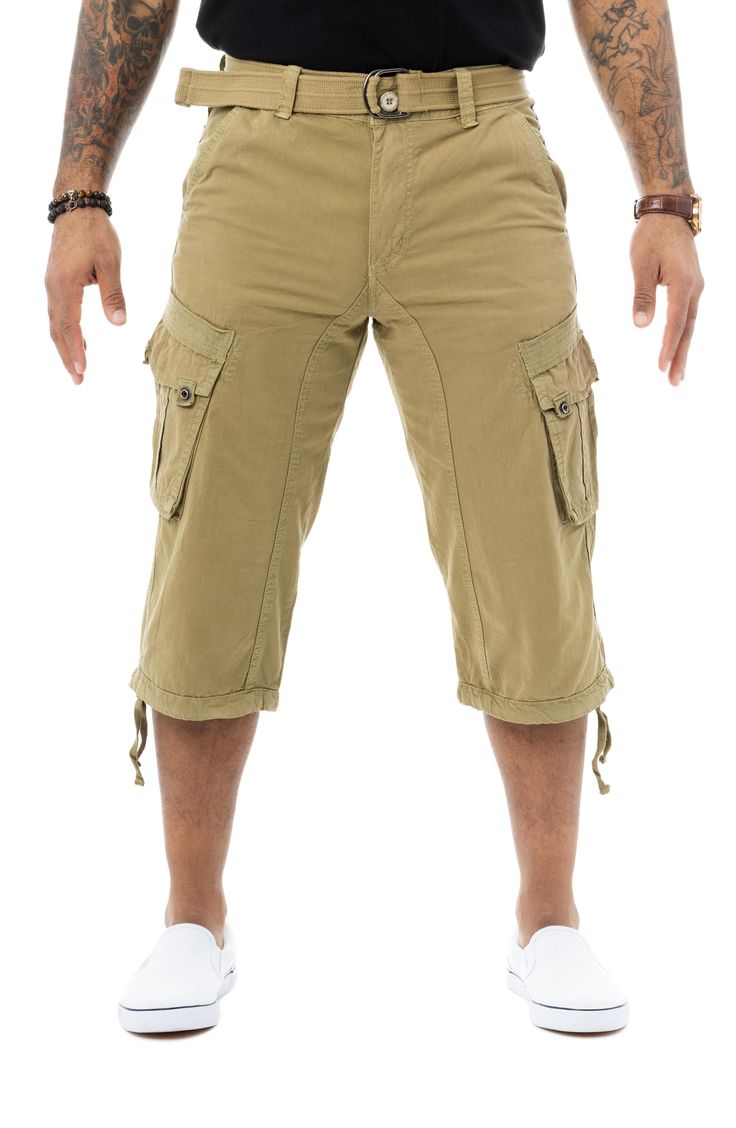 Style an on-trend look in cargo shorts crafted from breathable cotton for comfort during casual outings. 18" inseam; 10" front rise (size 32) Zip fly with button closure 100% cotton Machine wash, tumble dry
 Imported Model stats: 6'1" height, 32" waist. Model is wearing size 32. Summer Knee-length Cargo Pants With Built-in Shorts, Summer Knee-length Cargo Pants With Side Pockets, Summer Knee-length Cargo Pants, Knee-length Cargo Shorts For Summer Outdoor, Knee-length Summer Cargo Shorts For Outdoor, Knee-length Cargo Pants With Built-in Shorts For Summer, Bermuda Cargo Pants For Outdoor Activities, Summer Knee-length Utility Cargo Pants, Cargo Style Shorts For Outdoor Activities In Spring