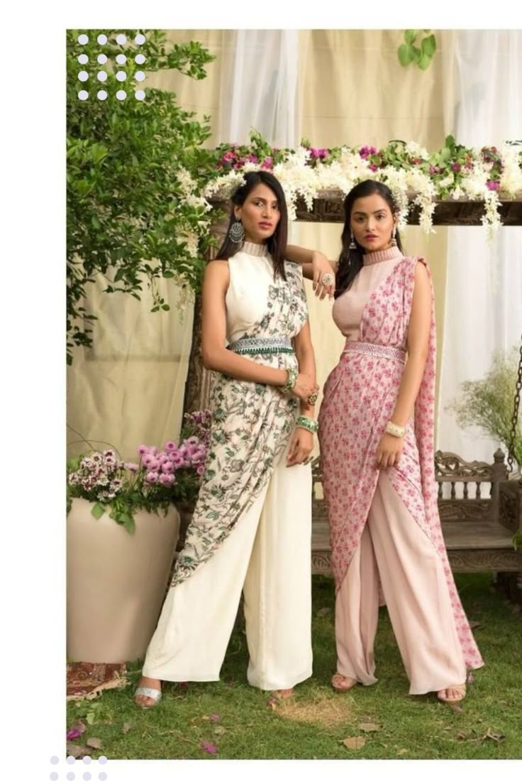 Indowestern Outfits Women, Fusion Wear Indian, Indowestern Fashion, Indowestern Saree, Indowestern Outfits, Indian Outfits Modern, Indowestern Dresses, Pant Saree, Wedding Outfits For Women