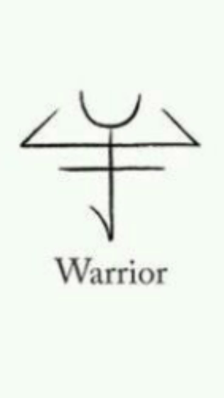 the word warrior written in black and white with an arrow on it's side