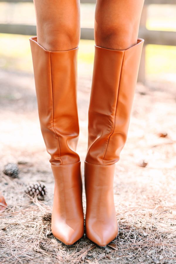 We truly can't get enough of these boots! They are so chic and sleek! That pointed toe and slim heel are super sassy! Which, of course, we love! These tall boots are going to look amazing on you this winter season! 
Run small. Consider sixing up by a whole size. Cognac Boots Outfit Ankle, Cognac Boots Outfit, Keep It Going, Cognac Boots, Boots Outfit Ankle, Mint Julep Boutique, Boots Outfit, Tall Boots, Casual Shoes Women