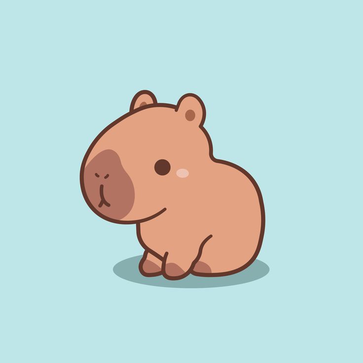 a cartoon pig sitting on the ground