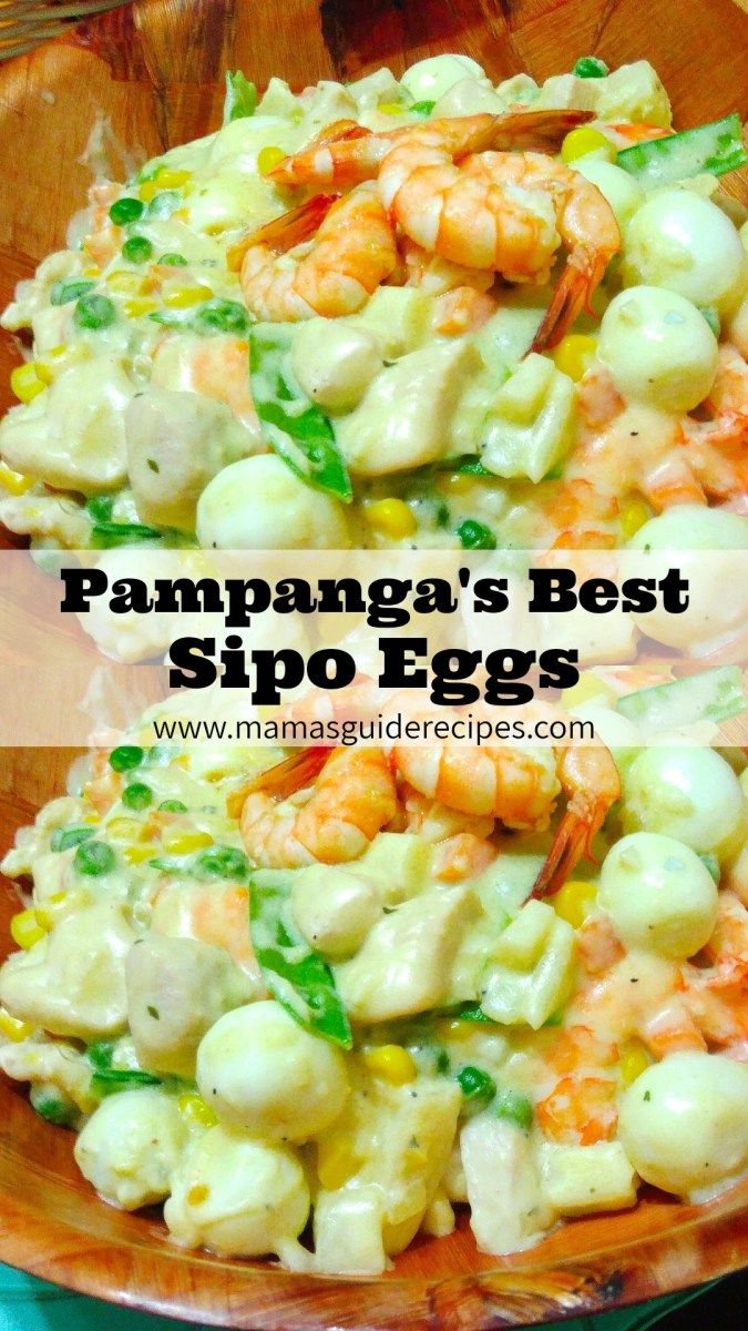 two plates filled with food and the words pampanga's best sipo eggs