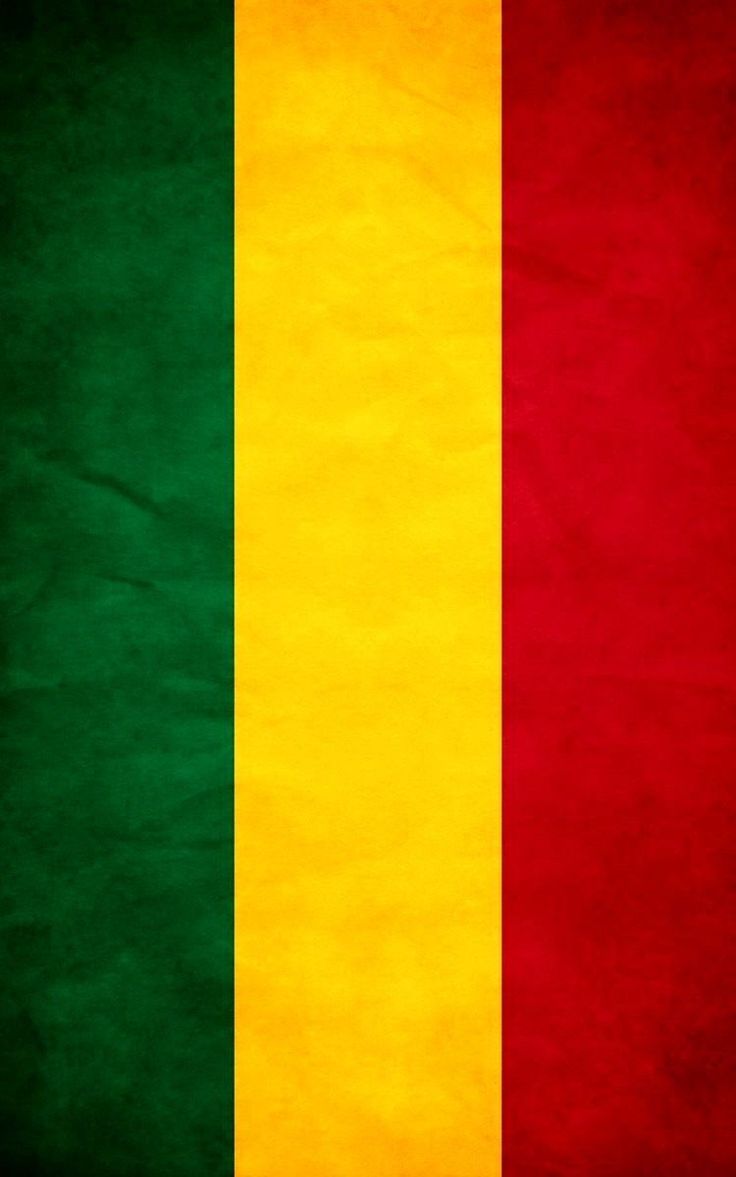 the flag of guinea is shown in red, green and yellow colors on a textured paper background