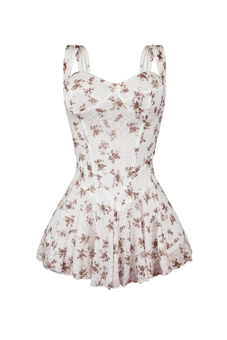 Flower print tank corset mini dress featuring bustier and flare hem Shorts lining attached Back zipper closure We recommend wearing pasties or no bra with this garment Runs true to size Fitted Floral Print Corset Dress, Summer Floral Print Corset With Fitted Bodice, Summer Floral Corset, Summer Mini Dress With Overbust Boned Bodice, Summer Mini Dress With Boned Bodice, Floral Print Fitted Sleeveless Corset, Summer Mini Length Corset With Boned Bodice, Fitted Overbust Corset Dress With Floral Print, Summer Mini Dress With Corset Back And Overbust