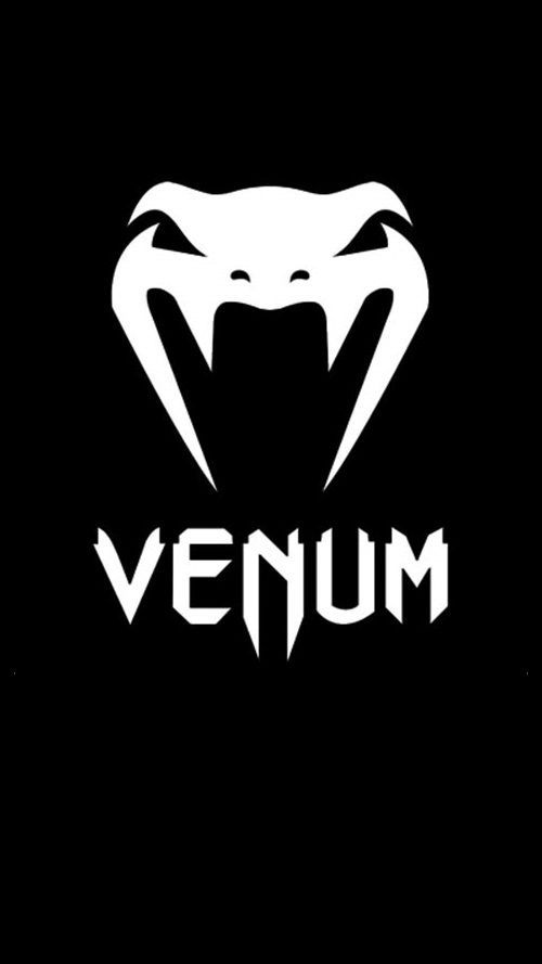 the logo for an upcoming game called venum, which features a large snake's head