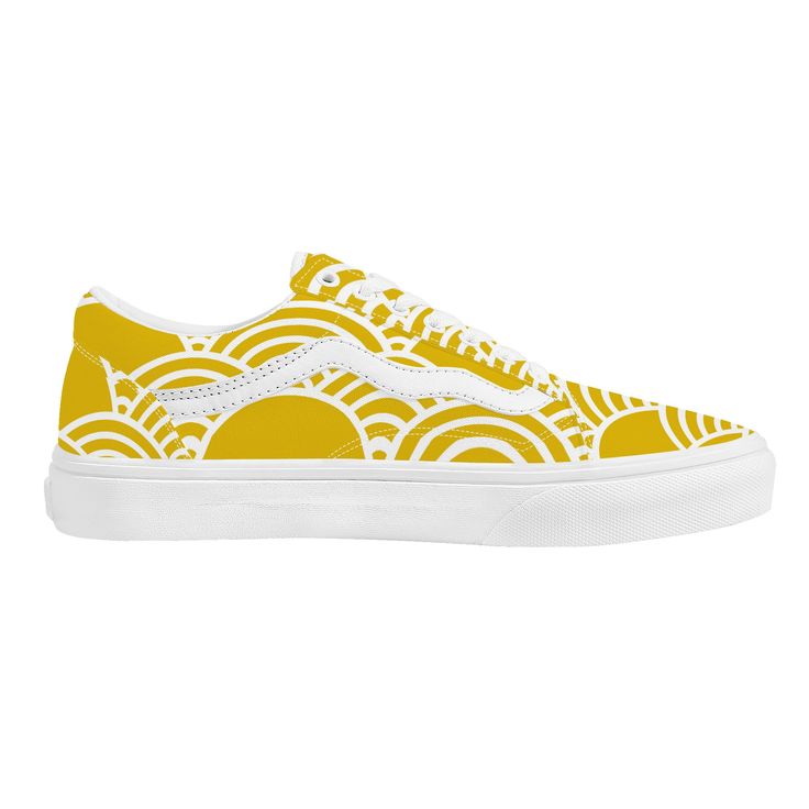 Yellow Low Top Flat Sneaker The Yellow Ones. Whether they are Sneakers, trainers, athletic shoes, tennis shoes, gym shoes, kicks, sports shoes, flats, running shoes, or runners) use them for everyday casual wear. And if they are skate shoes; you know they have flat soles allowing them to have better board control. Flat Sneakers Women, Shoes Tennis, Japanese Origami, Origami Patterns, Gym Shoes, Flat Sneakers, Vans Classic Slip On Sneaker, Skate Shoes, Sports Shoes