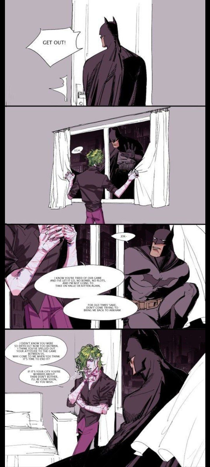 an image of a comic page with batmans in the corner and another panel that reads,