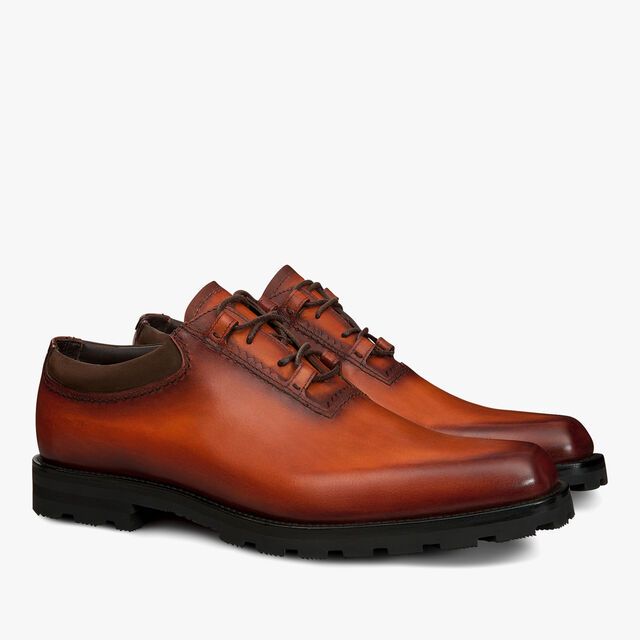 Ultima Leather Oxford | Berluti US Goodyear Welted Calf Leather Lace-up Shoes, Brown Goodyear Welted Leather Lace-up Shoes, Brown Goodyear Welted Lace-up Leather Shoes, Calf Leather Lace-up Shoes With Textured Sole, Brown Goodyear Welted Lace-up Dress Shoes, Calf Leather Lace-up Shoes For Derby With Textured Sole, Low-top Calf Leather Lace-up Shoes For Derby, Lace-up Calf Leather Oxfords With Vibram Sole, Brown Brogue Lace-up Shoes In Calf Leather