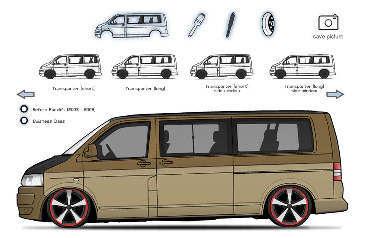 an image of a van with different parts on it