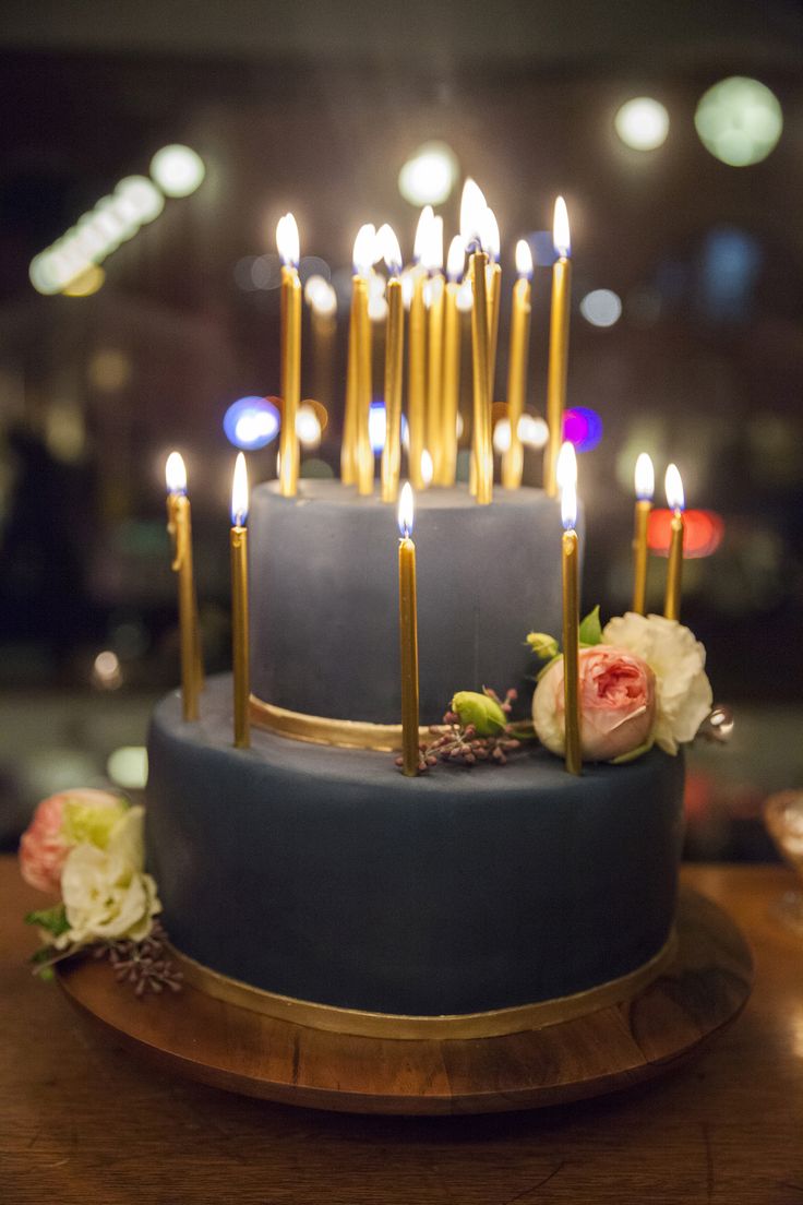 there is a cake with candles on it