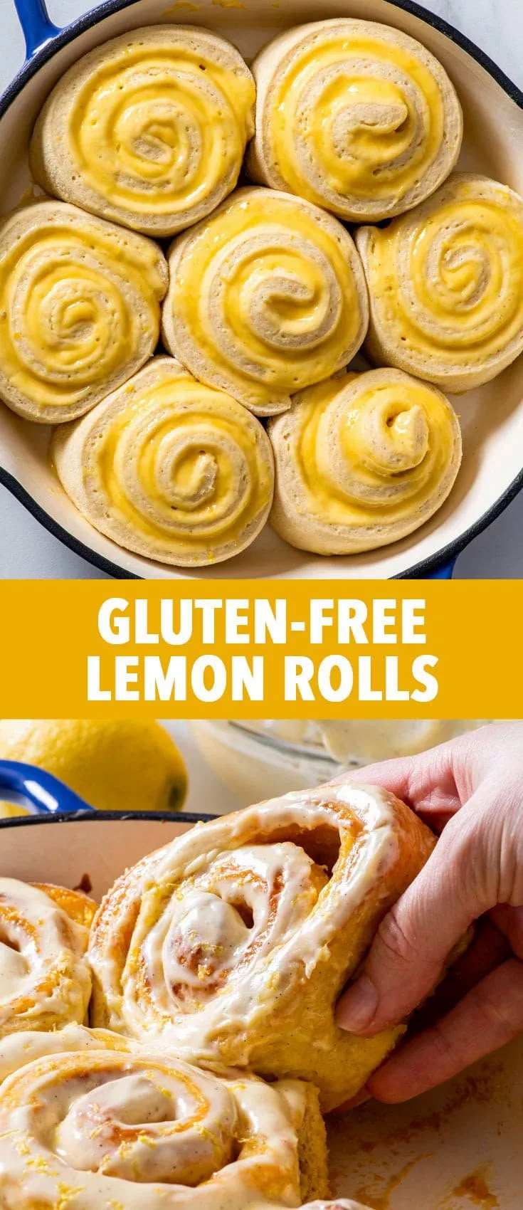 the recipe for gluten - free lemon rolls is shown here